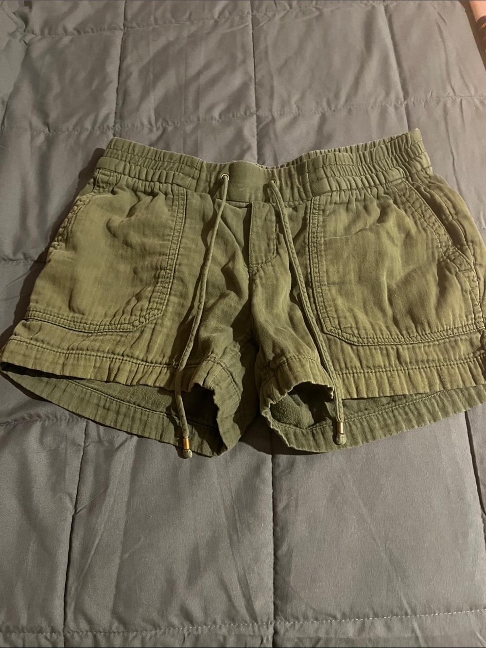 Old Navy Olive Green Drawstring Athletic Shorts